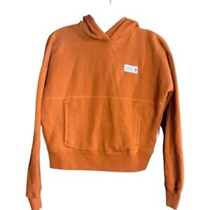 Beardedgoat Overnight‎ Hoodie Orange Pullover Sweatshirt Sz XS
